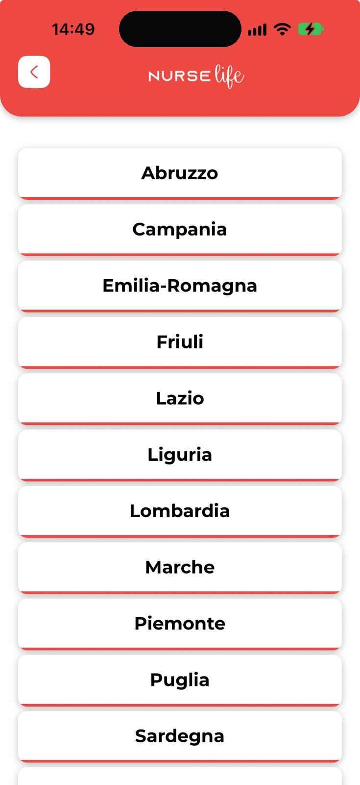 App NurseLife: concorsi ufficiali divisi per regione